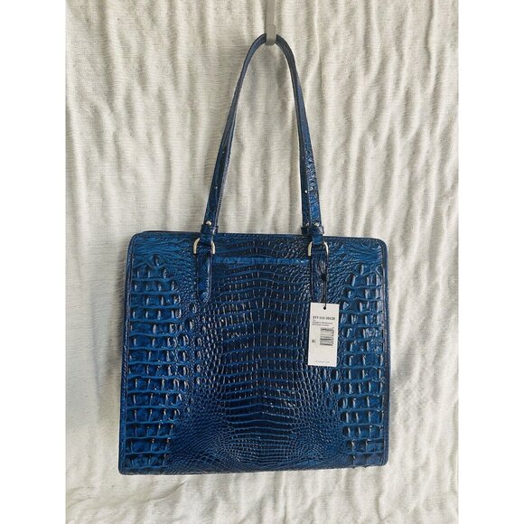 NWT Brahmin Melbourne Collection Tia Tote Bag - Sapphire - Picture 4 of 9